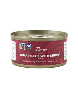 Fish4Cats Finest Tuna Fillet with Shrimp Wet Cat Food 70g - 70G - Shopivet.com