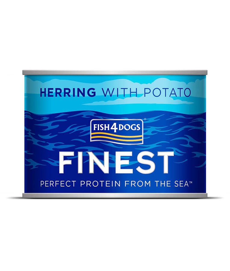 Fish4Dogs Finest Herring with Potato Complete Adult Wet Dog Food 185g - 185G - Shopivet.com