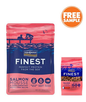 Fish4Dogs Finest Salmon Mousse Wet Dog Food 100g - 100g - Shopivet.com