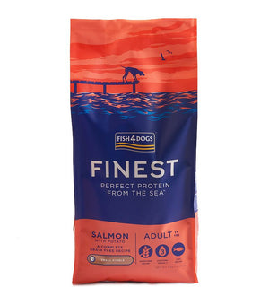 Fish4Dogs Finest Salmon Small Kibble Adult Dry Dog Food - 6KG - Shopivet.com