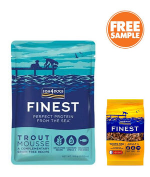 Fish4Dogs Finest Trout Mousse Wet Dog Food 100g - 100g - Shopivet.com