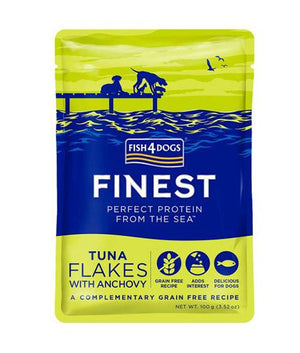 Fish4Dogs Finest Tuna Flakes with Anchovy Adult Wet Dog Food 100g - 100g - Shopivet.com