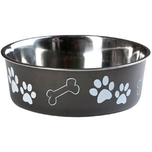 Flamingo Bella Kena Dog Bowl - BLACK 14CM - Shopivet.com