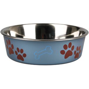 Flamingo Bella Kena Dog Bowl - METALIC BLUE 23CM - Shopivet.com