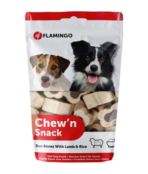Flamingo Chew'n Snack Duo Bones Dog Treats 150g - OS - Shopivet.com