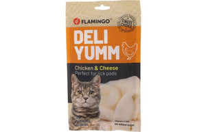 Flamingo Deli Yumm Fresh Meat Snack Chicken & Cheese Cat Treats 70g - 70g - Shopivet.com