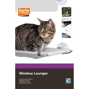 Flamingo Window Lounger Chill Grey Cat Hammock - Grey - Shopivet.com