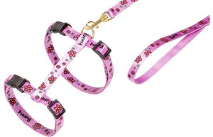 Flamingo Ziggi Flower Cat Harness & Leash 20 - 35cm 10mm - Shopivet.com