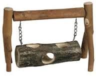 Flamingo Swing with Birch Hamster Toy - OS