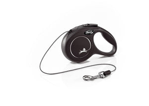 Flexi New Classic Cord Retractable Dog Leash - BLACK X - SMALL - Shopivet.com
