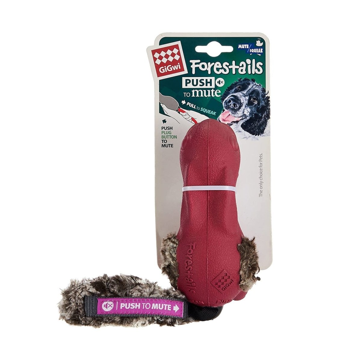 Forestail Rabbit Push to Mute with Plush Tail (Purple) - Shopivet.com