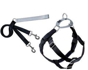 Freedom No-Pull Harness and Leash - Black / Medium 5/8"