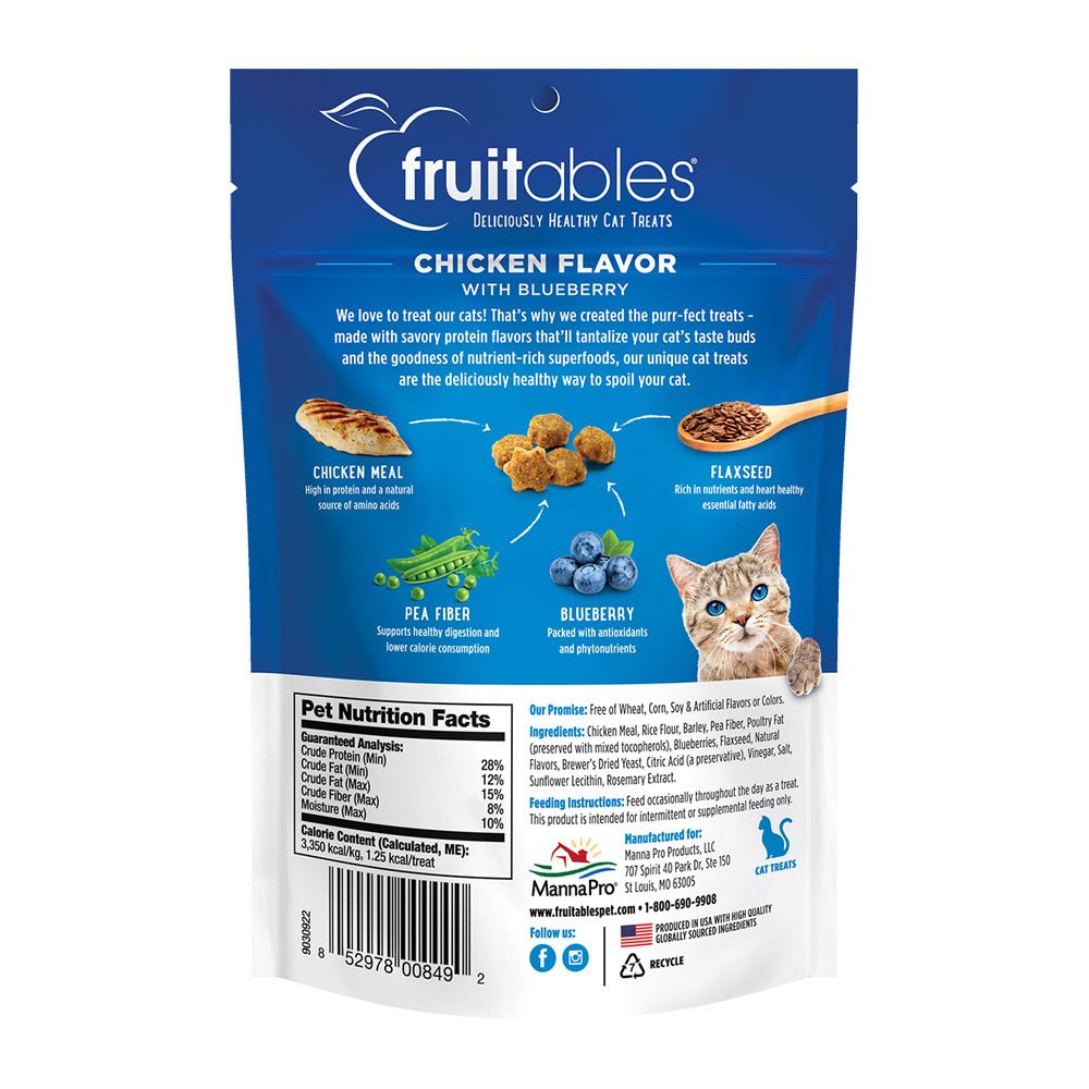 Fruitables Chicken Flavor with Blueberry Cat Treats 70g - Shopivet.com