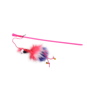 Furry Ball - Fluffy Bird Wand - Red
