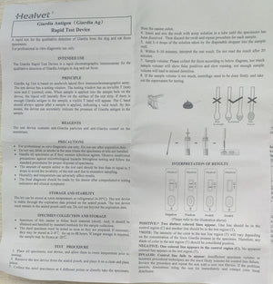 Giardia AG Rapid Test Healvet 10 Tests - Shopivet.com