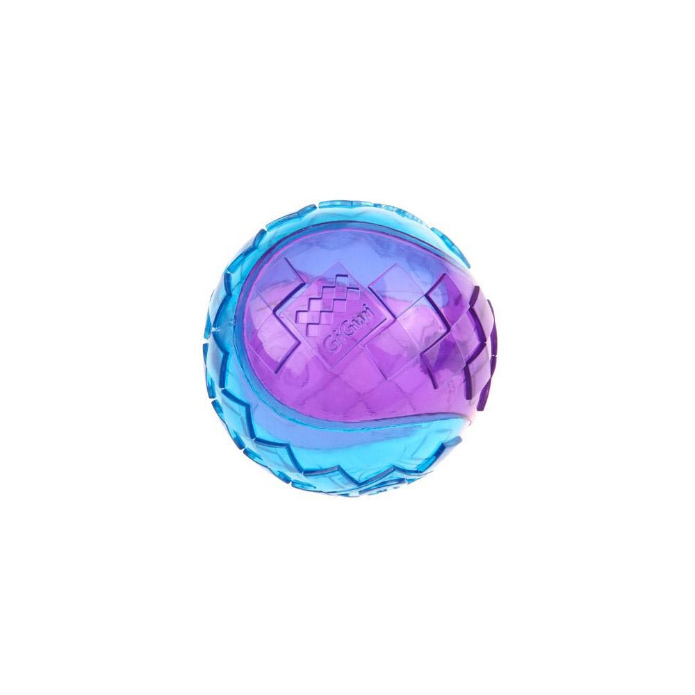 GiGwi Ball Purple/Blue Squeaker Transparent (Small) - Shopivet.com