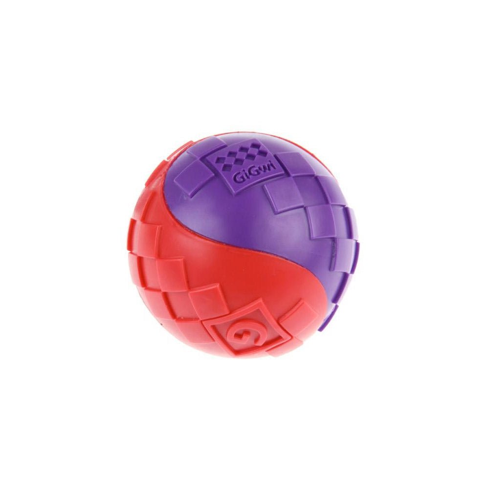 GiGwi Ball Red/Purple Squeaker Solid (Medium) - Shopivet.com