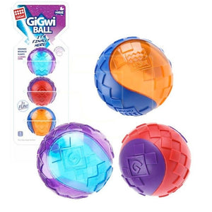 Gigwi Ball Small 3pack Squeaker – Solid Transparent - Shopivet.com