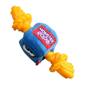 GiGwi Blue Monster Rope with Squeaker inside – Plush/TPR (Medium) - Shopivet.com
