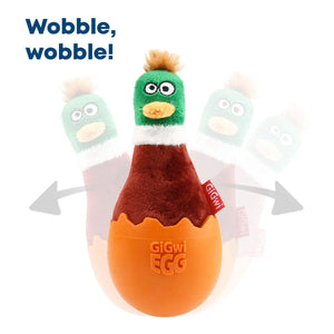 GiGwi EGG Wobble Fun Brown Duck – Medium - Shopivet.com