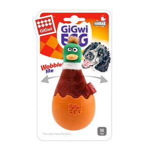 GiGwi EGG Wobble Fun Brown Duck – Medium - Shopivet.com