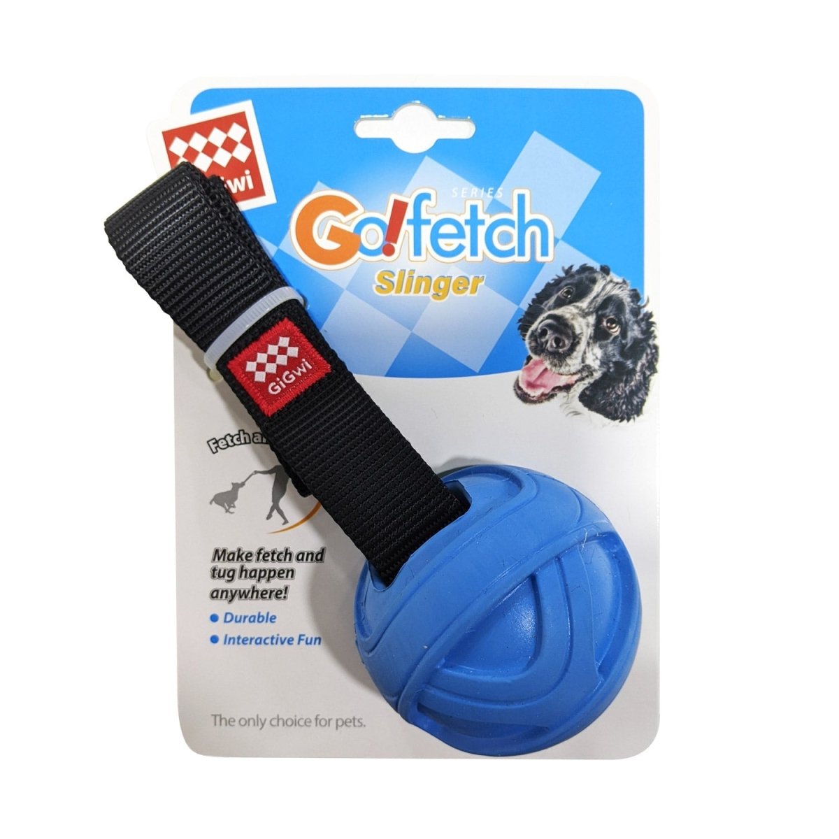 GiGwi Go Fetch Rubber Slinger Balls - blue - Shopivet.com