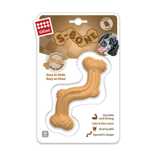 GiGwi Nylon Bone With S Shape – 5.5″ (Medium) - Shopivet.com