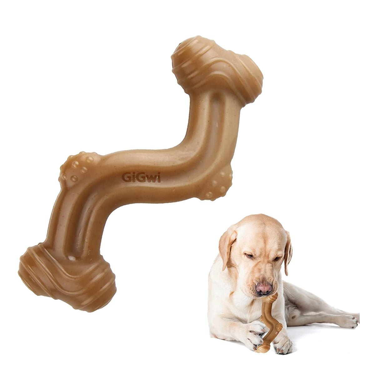 GiGwi Nylon Bone With S Shape – 5.5″ (Medium) - Shopivet.com