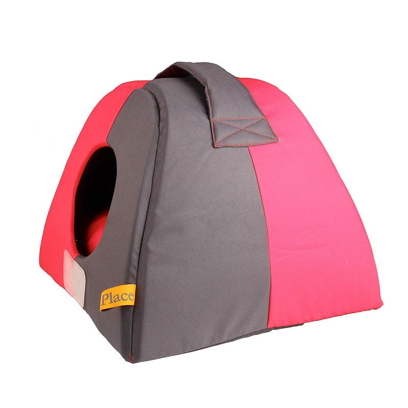 Gigwi Place Pet House Canvas ,Plush, TPR (Red Rose) - small - Shopivet.com