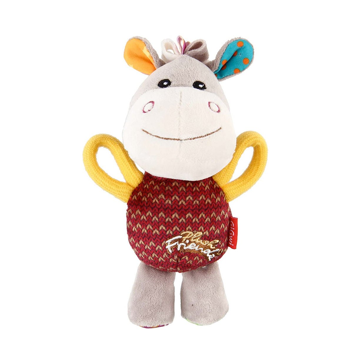 Gigwi Plush Friendz Dog Toy with Squeaker – Donkey - Shopivet.com