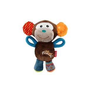 GiGwi Plush Friendz Squeaker Dog Toy – Monkey - Shopivet.com