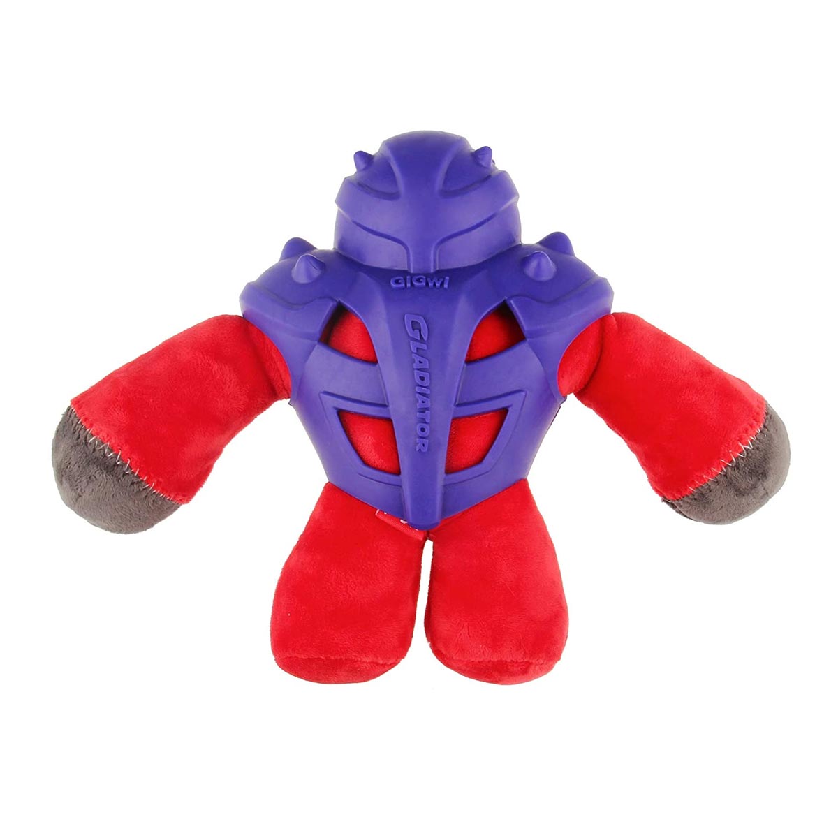 GIGWI Red Gladiator Plush TPR with Squeaker (Medium) - Shopivet.com