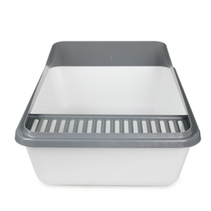 Go Fresh - High Back Cat Litter Box Large - Grey