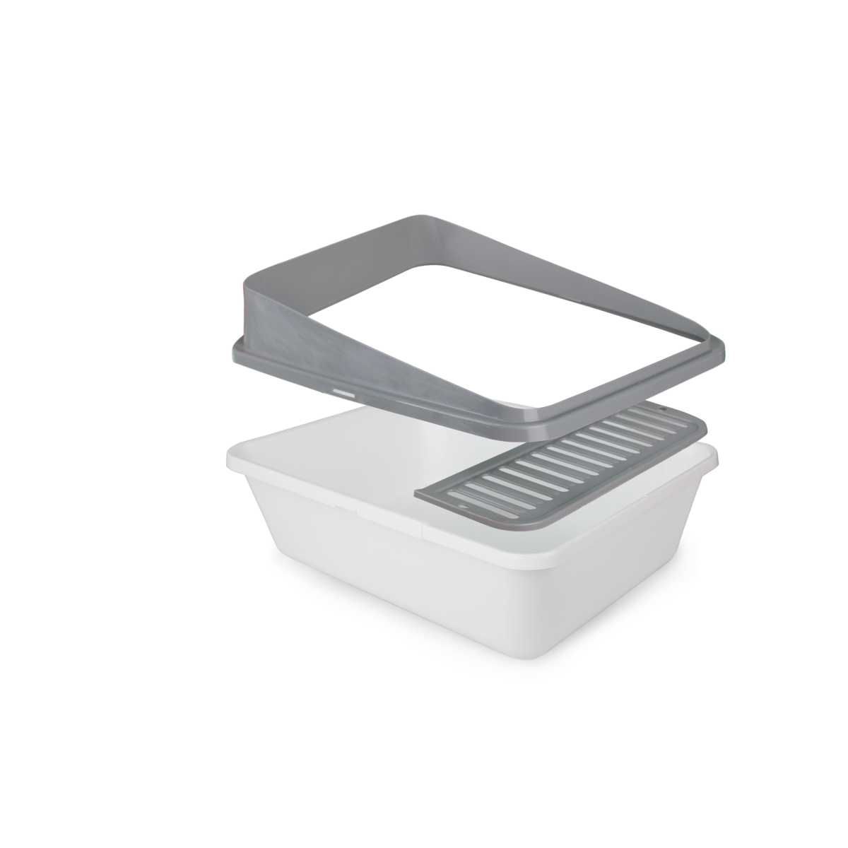 Go Fresh - High Back Cat Litter Box Small - Grey