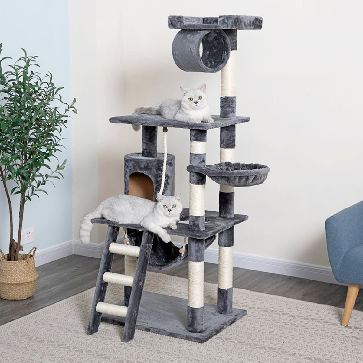 Go Pet Club 62″ Classic Cat Tree with Sisal Covered Posts - Shopivet.com