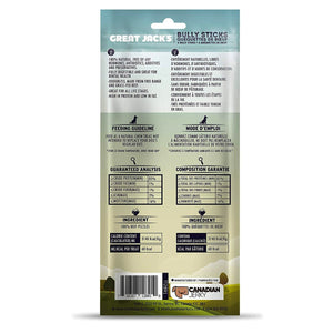Great Jack’s Odour - Free Bully Sticks – 6 pcs - Shopivet.com