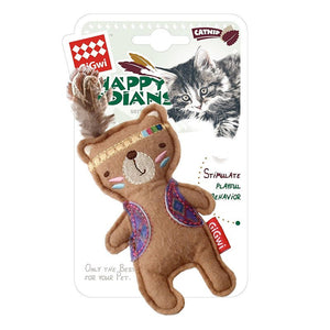Happy Indians Bear Felt Catnip - Shopivet.com