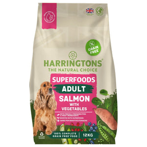 Harringtons Superfoods Salmon with Vegetables Adult Dry Dog Food - 1.7kg - Shopivet.com