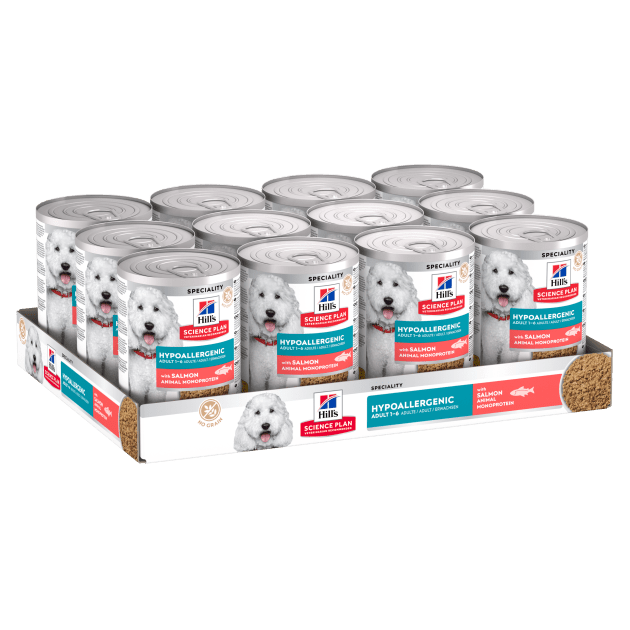 Hill’s Science Plan Hypoallergenic Adult Dry wet Food with Salmon (12x363g) - Shopivet.com