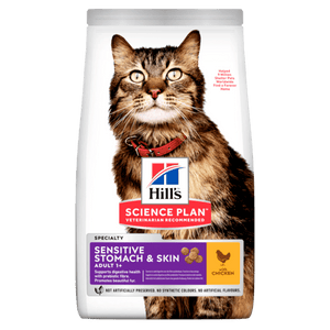 Hill’s Science Plan Sensitive Stomach & Skin Adult Cat Food with Chicken (7kg) - Shopivet.com