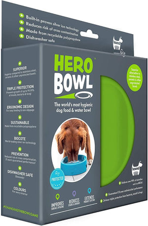 Hownd Hero Dog Bowl - Green Large - Shopivet.com