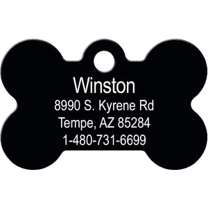 ID Tag Bone Anodized Aluminum - RED - Shopivet.com