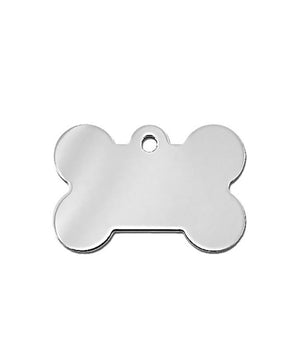 ID Tag Bone Brass - Chrome - Shopivet.com