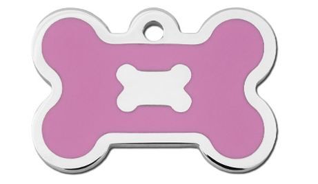 ID Tag Bone Epoxy - PINK - Shopivet.com