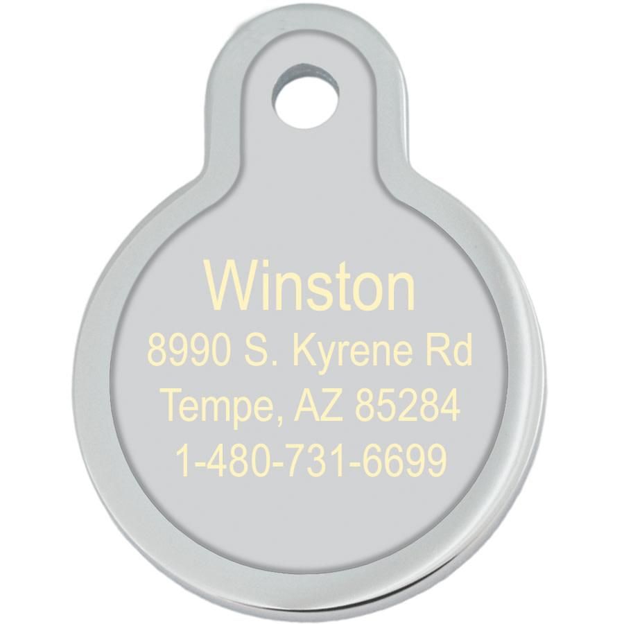 ID Tag Circle Raised Edge Eat Play Sleep - Shopivet.com