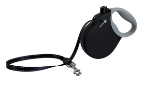 Adventure retractable leash, 5 m - Medium - Black