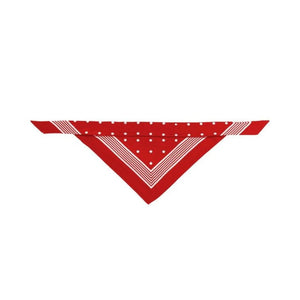Hunter Cotton Dog Scarf for Collars with Loops - Red