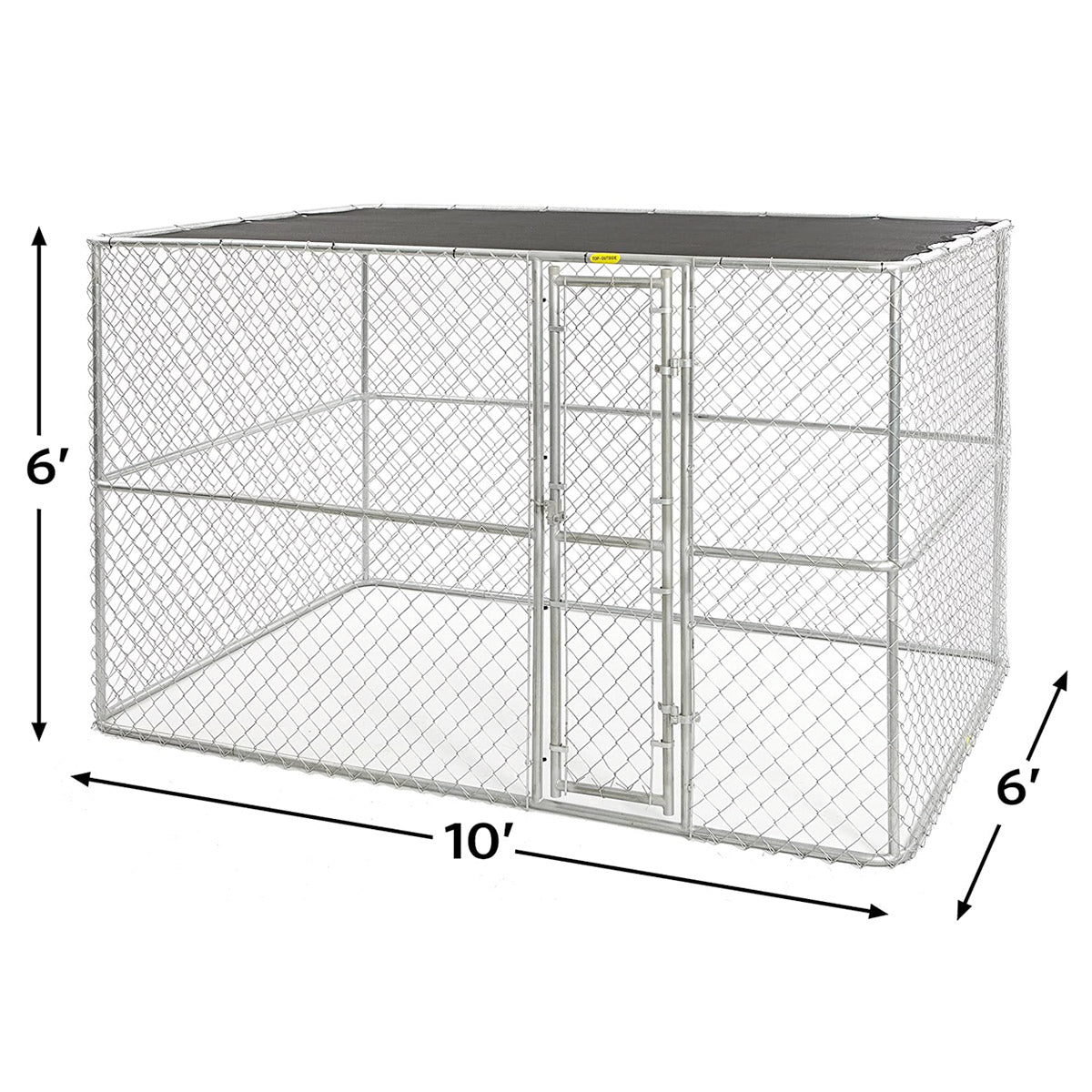 K9 Large Steel Chain Link Portable Kennel - Shopivet.com