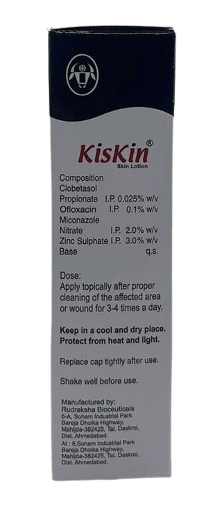 Kiskin skin lotion 100ml for byoderma, ringworm, bacterial and fungal infections - Shopivet.com