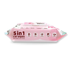 Kit Cat 5 - in - 1 Cat Wipes CHERRY BLOSSOM Scented - Shopivet.com